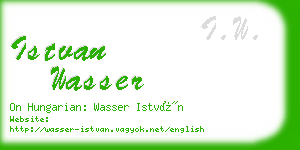 istvan wasser business card